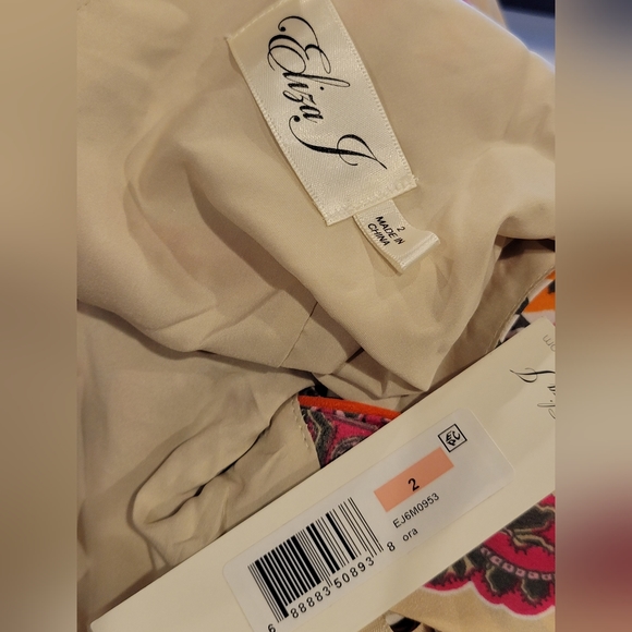 Eliza J Scarf Print Flowy Maxi Dress sz 2 Modcloth - Picture 8 of 9